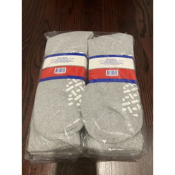 Debra Weitzner Non Binding Diabetic Men's Crew Socks, 6-Pack, Gray, Size 13-15 - Picture 2 of 3